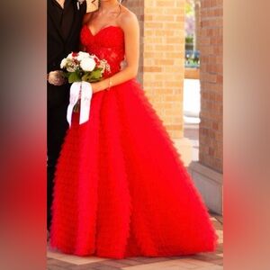 Sherri Hill Vibrant Red Dress